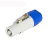 10 Pc/bag Durable Powercon Connector Male Plug Blue/White 3 Pin Speaker Plug  Beam Lamp