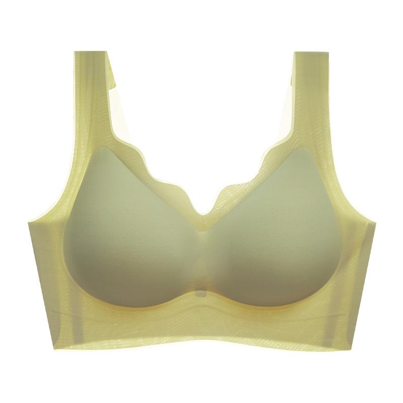 Traceless Comfortable Shimei Back Bra, Breathable and Thin In Summer, Nude Feeling Gathered, Small Chest, Shockproof Bra Cover.