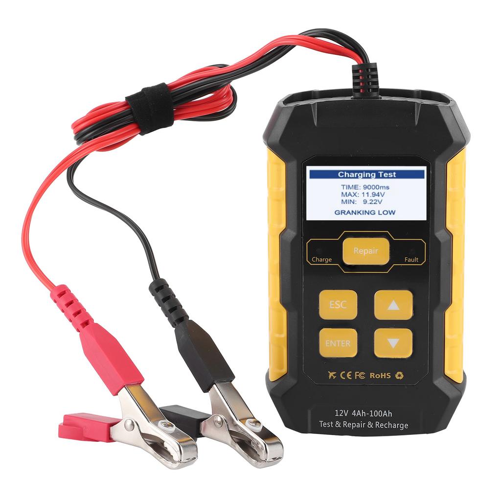 Car Battery Tester Charger Maintainer Automotive Load Analyzer Cranking Charging System Test ToolUS Plug 110‑250V