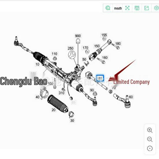 Mercedes 204 GLK Steering Gear Inner Tie Rod Ball Joint A2043380515