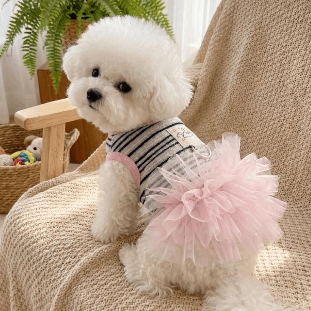 Lace Skirt Puppy Princess Dress Sweet Style Pet T-shirt Fashion Pet Lace Skirt Wedding Party