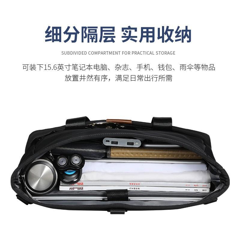 Briefcase Men's Handbag Lawyer's Office Computer Bag Canvas Shoulder Crossbody