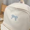 Zaino con Ricamo a Fiocco Pizzo di Nylon Borsa Scolastica per Studenti