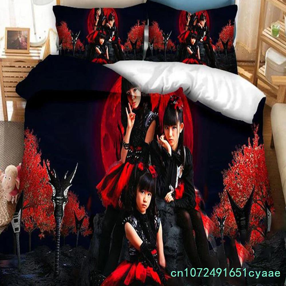 3D-gedrucktes Babymetal Band Bettwäsche-Set Kissenbezug Bettbezug Doppel Einzel Voll Queen King Erwachsener Kinder Bettwäsche Steppdeckenbezug