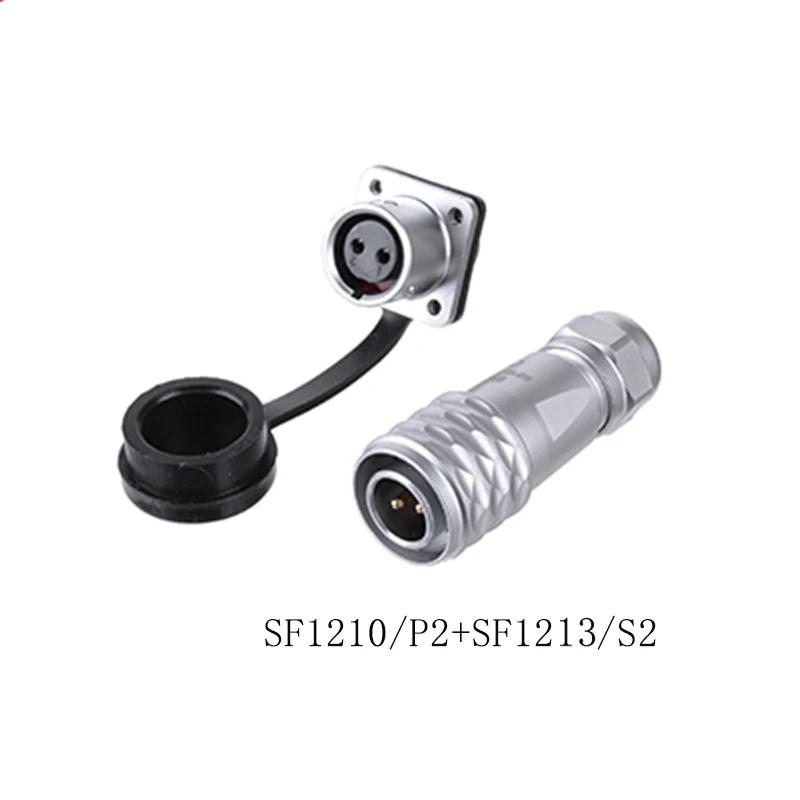 WEIPU SF12 Waterproof M12 2 3 4 5 6 7 9 Pin Wire Cable Aviation Connector Docking Back Nut Male Plug Female Socket Panel Mount