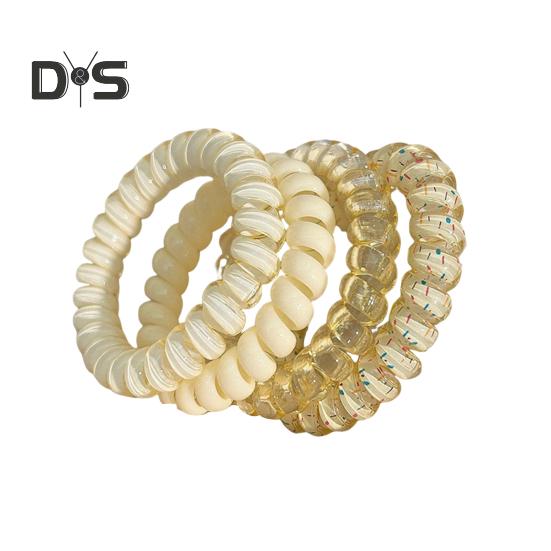 

4/6 шт. веревки для волос водонепроницаемые телефонные кабели резинки для волос плавание купание маленькие эластичные кольца для волос хвостики резинка для волос жёлтый