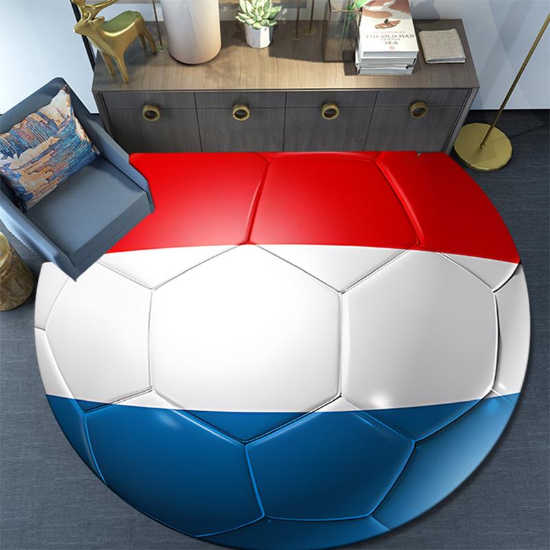 Cartoon-Druck Rundteppich, Teppich für Wohnzimmer Schlafzimmer Sofa Spielzimmer Dekor, Rutschfeste Bodenmatte