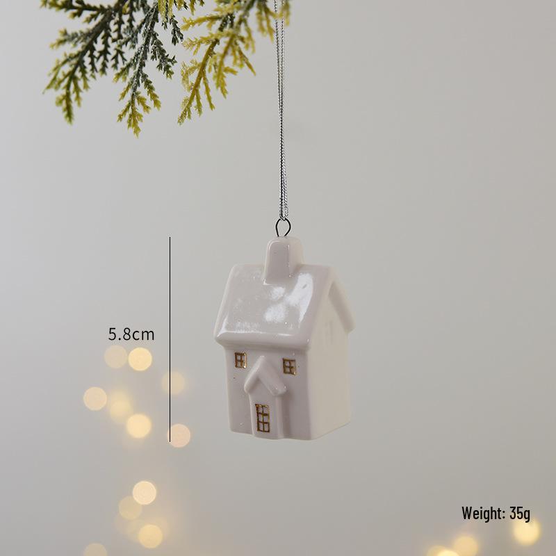 NUCHI Mini Ceramic Christmas Tree & Ornaments Set – Santa, Snowman, and Holiday Decorations