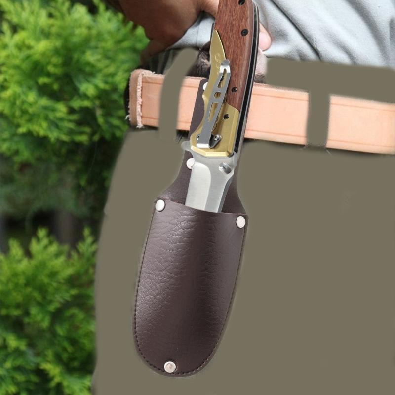 Practical Scissor Storage Case Leather Holsters Outdoor Tool Pouches Leather Texture for Scissor Collector Present