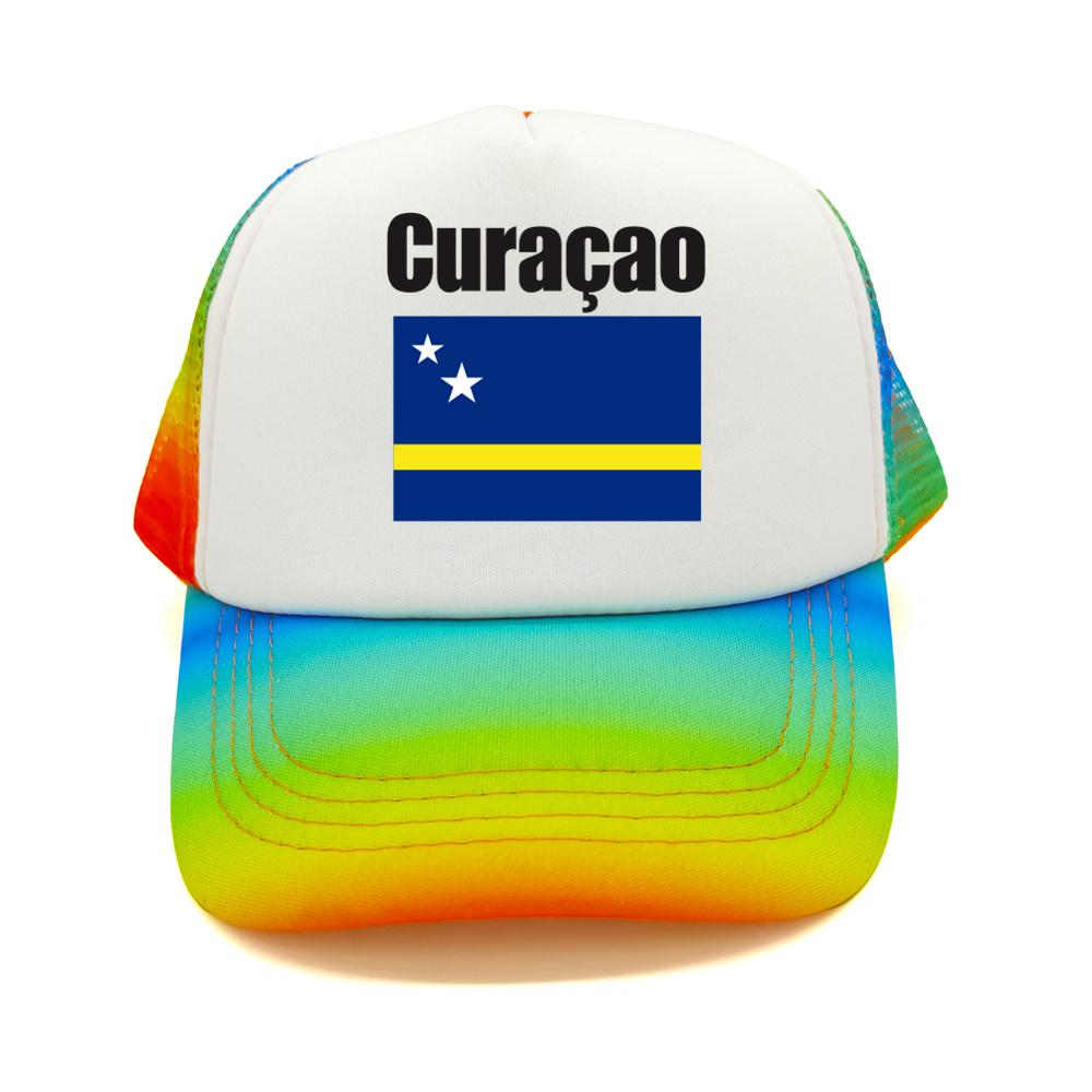 Curaao Flag Trucker Hat Summer Unisex Cool Hat Country Fans Baseball Caps New Outdoor Mesh Net Dad Gift Snapback Caps