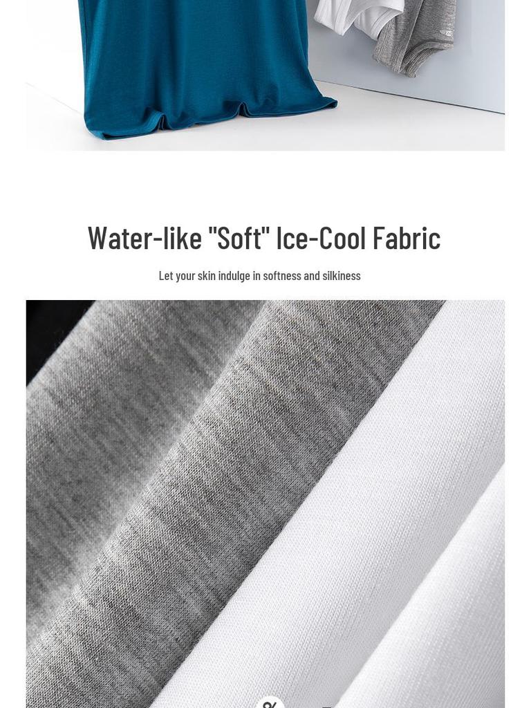 Modal Herren Eisseide Racerback Tanktop - Ärmelloses weißes Unterhemd für Sport & Layering