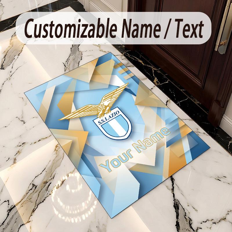 Kristal Fluweel Tapijt Lazio FC Print Aangepaste Naam Tekst Vloermat Woondecoratie