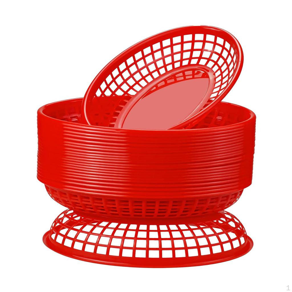 24 Pieces Fast Food Baskets Serving Tray Bread Fry for Crafts