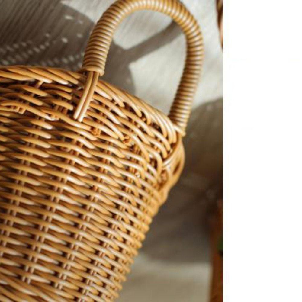 Household Imitation Rattan Wicker Basket  Restaurant Serving Tabletop Display