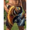 Fashionable Comfortable Plus Size Drawstring Loose Fun 3D Shorts Men Creative Colorful Summer Leisure Holiday Cool Daily Versatile Shorts