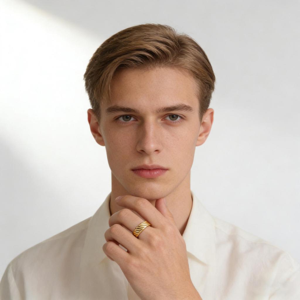 European & American Fashion Twill Design Titanium Steel Couples Ring - Personalized Jewelry for Men and Women.