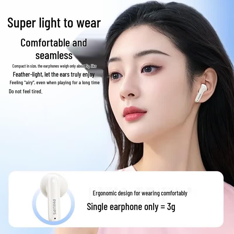 Philips True Wireless Half-in-ear Bluetooth Earbuds