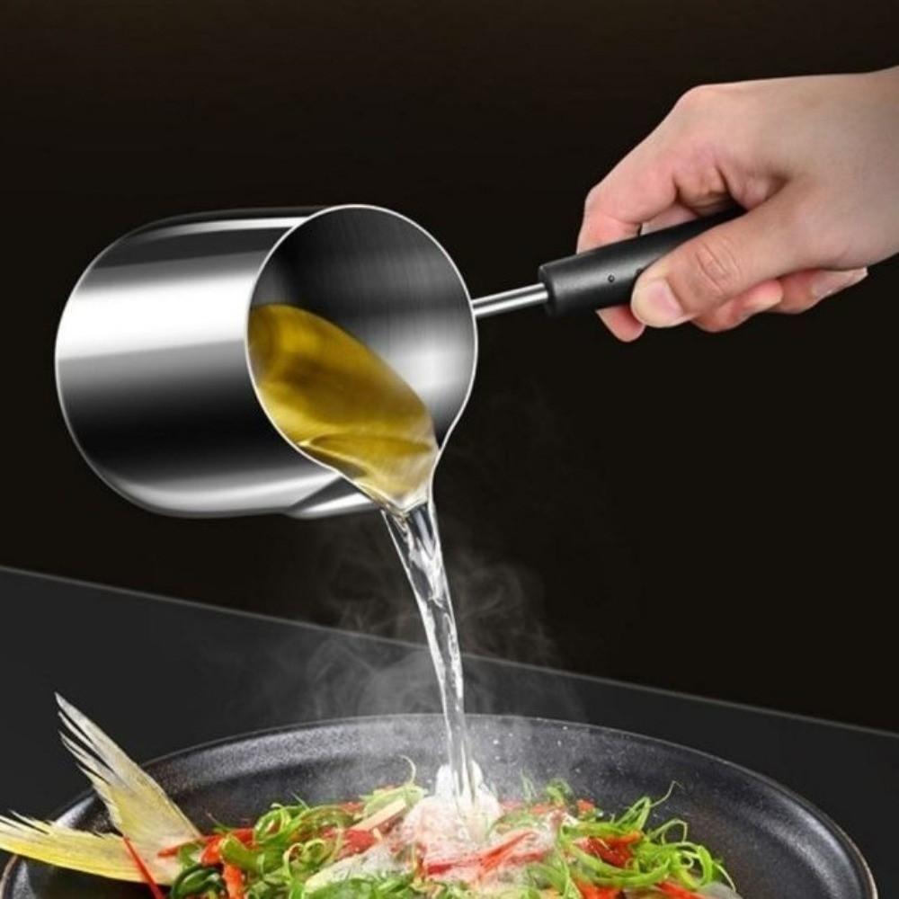 Long Handle Coffee Pot Professional Hot Milk Cup Latte Art Tool Wax Melting Pot  Restaurant Daily