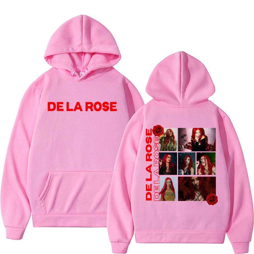 Singer De La Rose Album 2026 Tour Cover Hoodie Unisex Clothing Harajuku Fashion Sweatshirt Casual Fleece High Quality Hoodies
