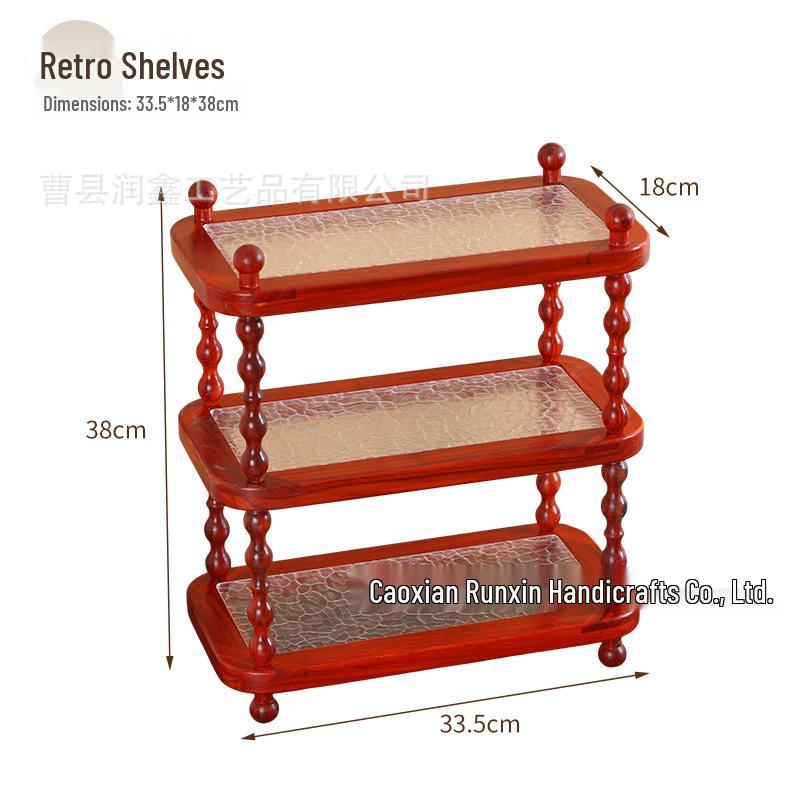 Vintage Wooden Three-Tier Decorative Rack and Key Organizer Custom Design