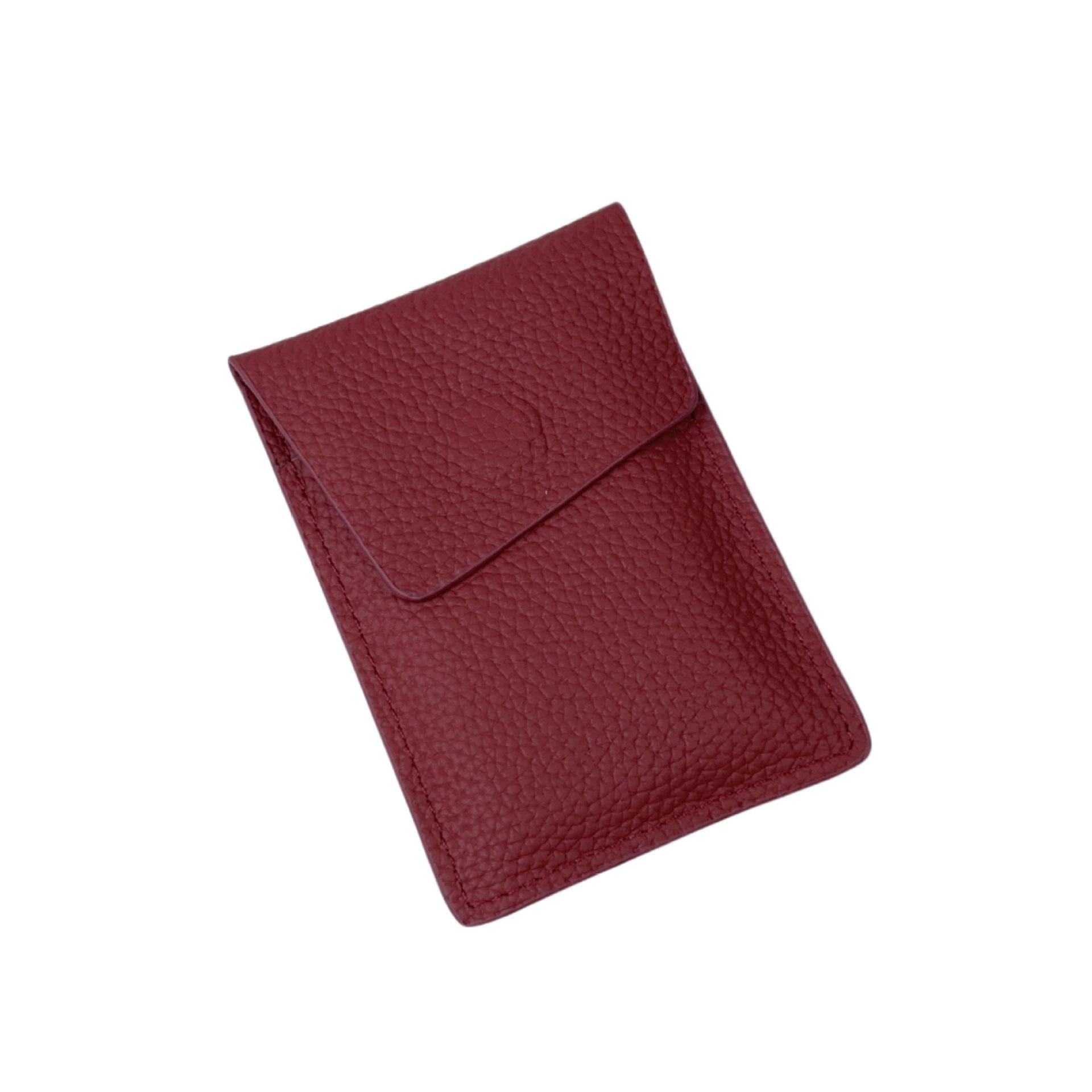 

Настоящая сумка для пикапа, женская, компактная, с выдвижным дизайном, ультратонкая, чехол для карт, Baotou, слой коровьей кожи, мини-держатель для карт, деловой, простой красный