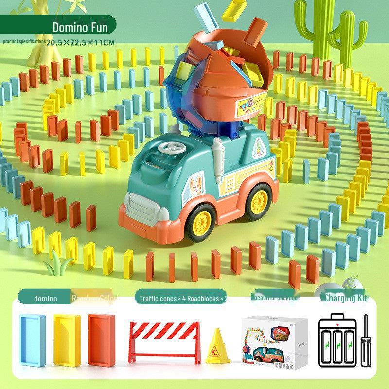

Электрическая игрушка-домино для доставки игрушек для детей: Образовательные строительные блоки в подарок 102pcs Domino Engineering Vehicle (Rechargeable)