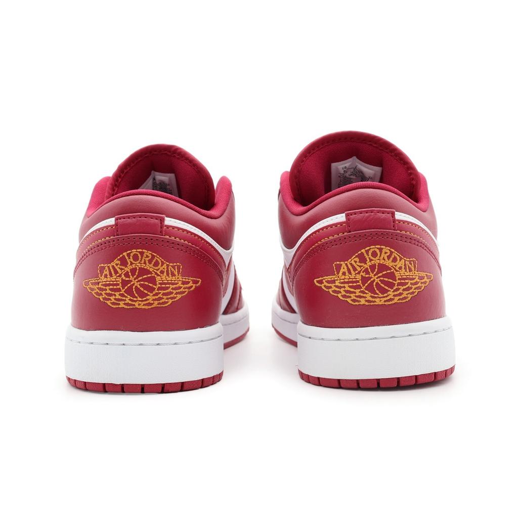 553558-607 Nike Air Jordan 1 Low Cardinal Red White Light Curry Crimson (Men's)