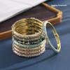Chinese Peony Rhinestone Enamel Bangle - A Gift for Your Best Friend