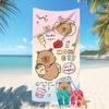 Capybara-Printed Beach Towels: Fun and Stylish for Your Beach Adventures! Sofa Cushion Cover, Room Home Decorationortable