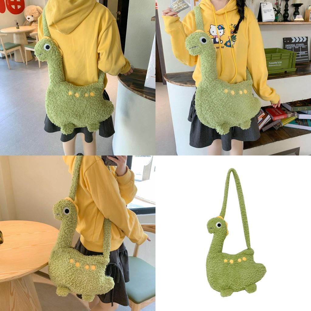 Dinosaur Plush Toy Shoulder Bag For Kids Casual Use With Polyester Material And Soft Design