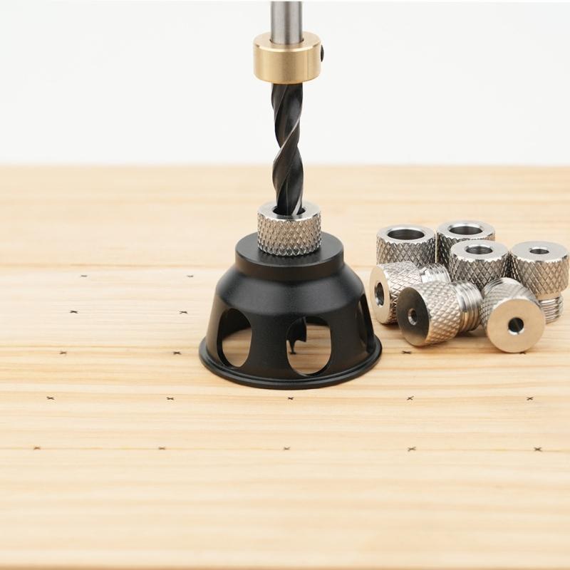 Mini vodidlo vŕtačky s pravým uhlom, súprava kolíkovacej šablóny 3-10 mm, prípravok na vŕtanie vreciek, polohovací dierovač, stolárske náradie