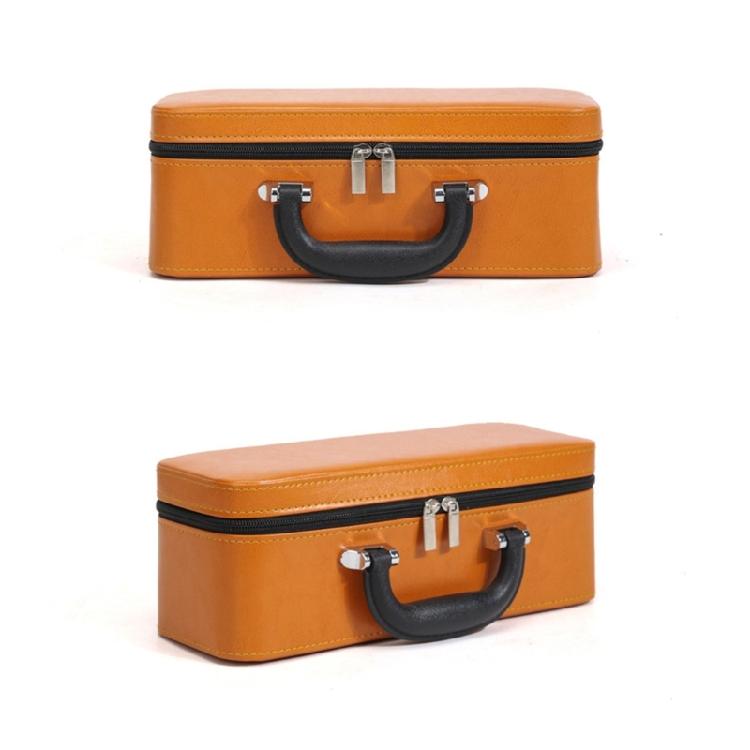 Jewelry Organizer Pouch with Multiple Pockets for Sorting Bracelets Velvets Lined Portable Stylish PU Container