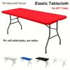 1Pcs Spandex Rectangular Tablecloth Stretch Elastic Fitted Table Cloth 6FT Wrinkle Resistant Patio Table Cover