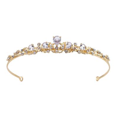 Stroik ślubny Rhinestone Cyrkon Księżniczka Urodzinowa Korona Dziecięca opaska na występy na wybiegu Akcesoria do formalnego ubioru