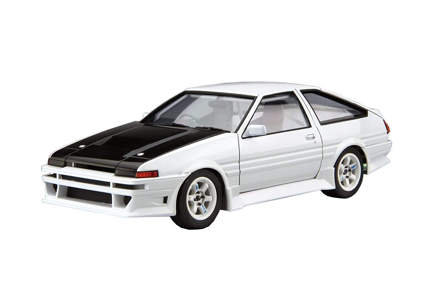 

Aoshima Bunka Kyozai Scale The Tuned Car Series 45 Toyota Car Boutique Club AE86 Trueno 1985 Plastic Model 1/24 No. білий