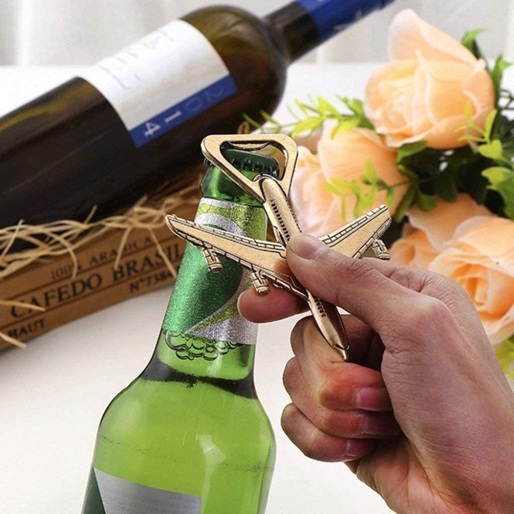 Airplane Shaped Creative Antique Bottle Opener Kitchen Tool Can Opener Beer Screwdriver