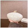 Acrylic Clutch Bag Women Oval Shell Shape Chain Strap Hard Structure Gender-Neutral Fashion Evening Handbag