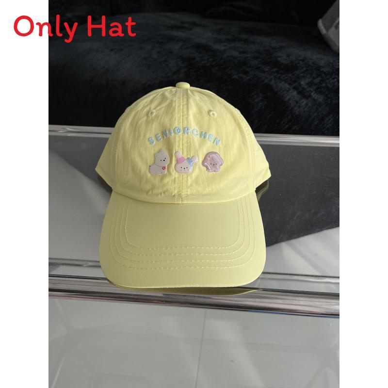 Cotton Baseball Cap With Embroidered Letters For Spring Summer Sun Protection
