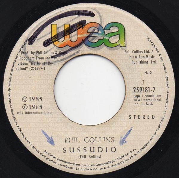 

7inch Record PHIL COLLINS Sussudio 2591817 WEA 1985 Non Japan Rock Used