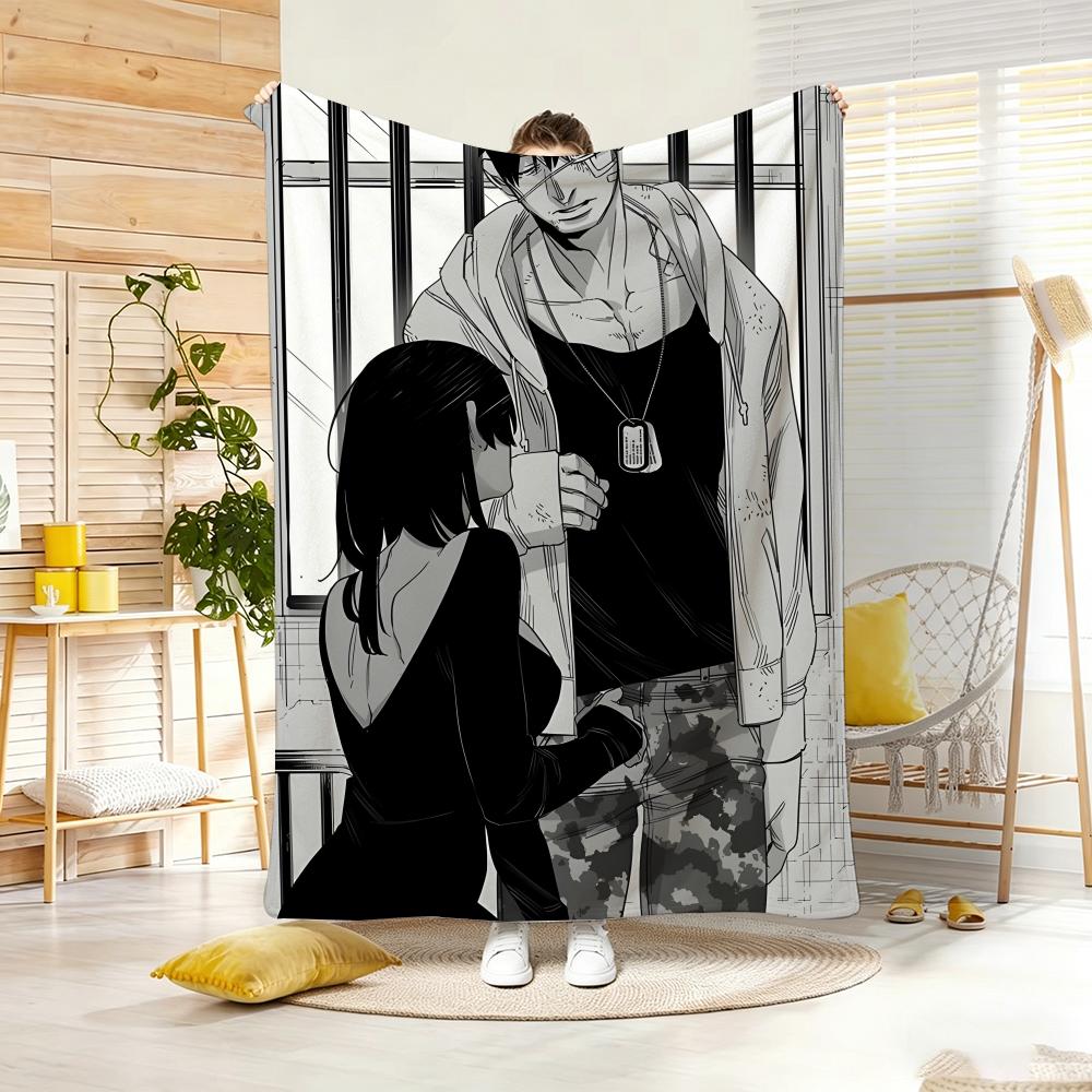Retro Gangster G-Gangsta Throw Lightweight 240G Flannel Blanket Soft Skin-Friendly For Summer Cooling