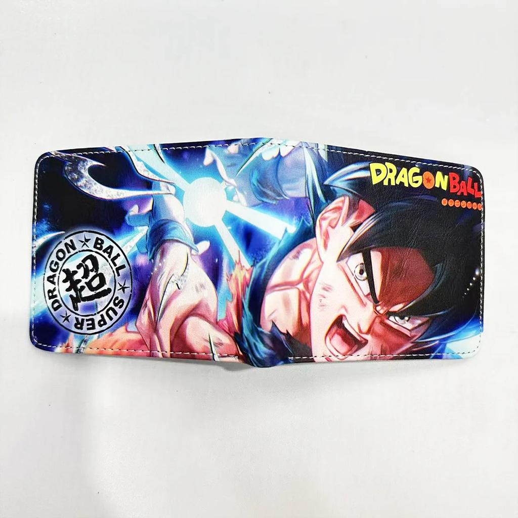 Dragon Ball Son Goku Multifunctional Card Purse Cartoon PU Wallet Personality Creativity Simple Foldable Coin Boy Birthday Gift
