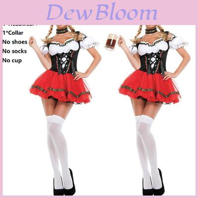 Stylový německý Oktoberfestový kostým pivní služky Ideální pro Cosplay akce