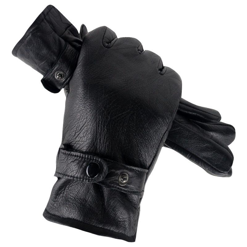 

Мужские зимние перчатки из овчины: Ветрозащитный, теплый, утолщенный, идеально подходит для занятий спортом на открытом воздухе One size