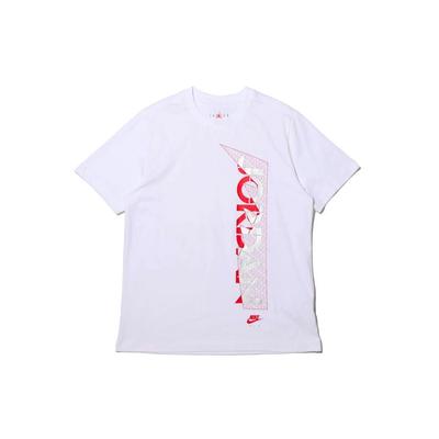 Reflective Vertical Logo Print Short Sleeve T-Shirt Men Tops Black White CU1684-100