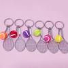 Creative Tennis Racket Keychain Pendant - Sports Gift & Backpack Accessory