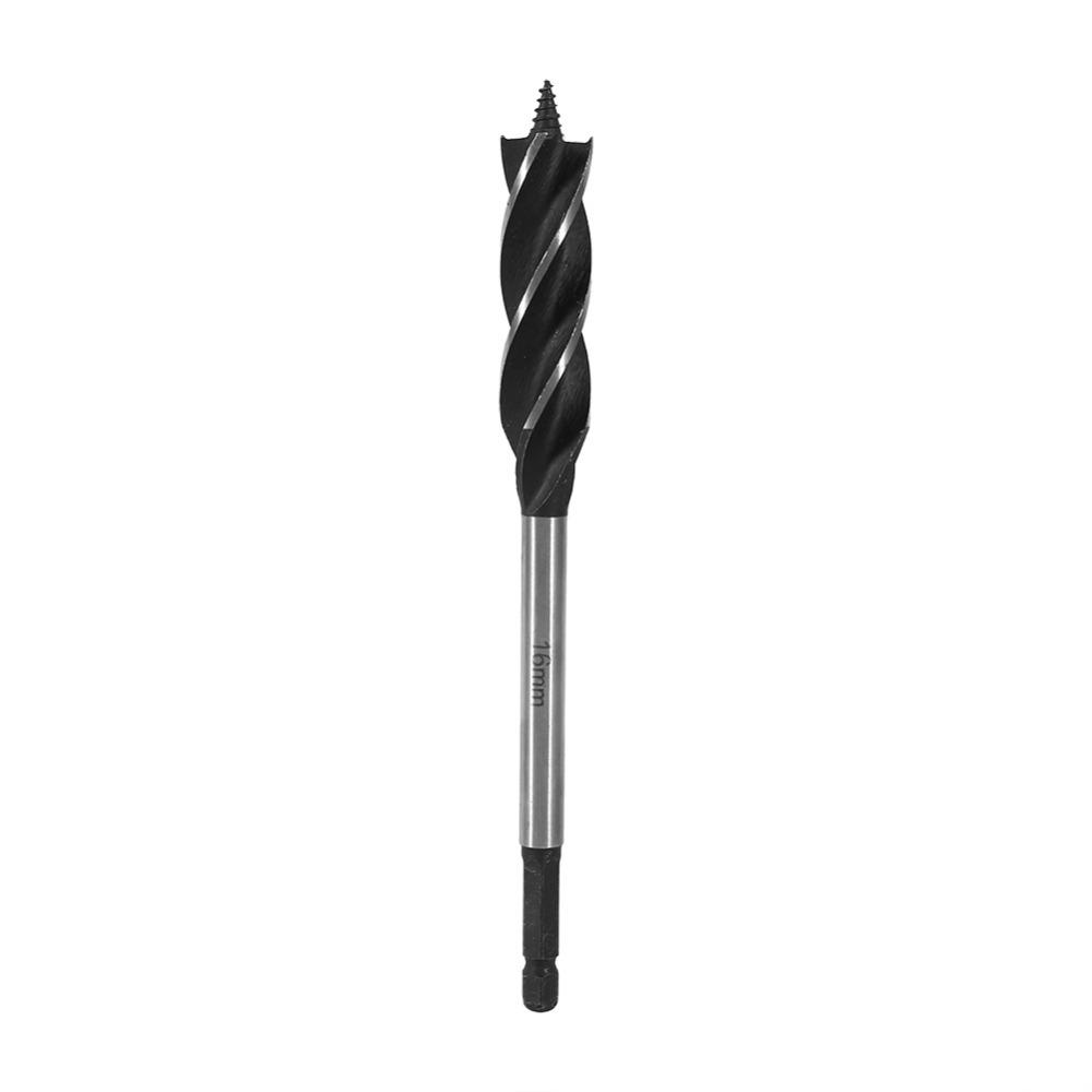 1pcs /2pcs High Carbon Steel Auger Drill Bit 4-Groove Hex Shank 1/4 Inch Quick Change Fast Cut Drill Bit Four-Edge 165mm Length