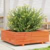 VidaXL Planter Wax Brown 80x80x26.5 Cm Solid Pine Wood, Outdoor Planter, Flower Box, Plant Box, 847310