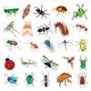 50 Cartoon Q-Version Insect Stickers: Waterproof Decorative Pack for Cups, Journals, and Suitcases