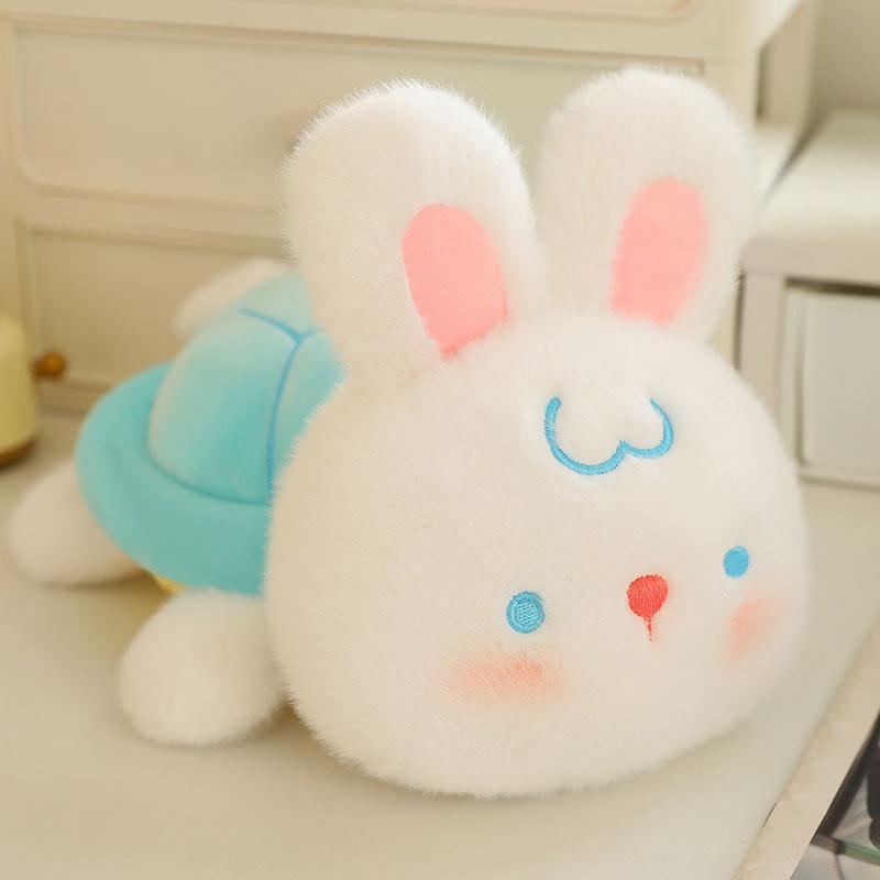 Cartone animato adorabile coniglio tartaruga peluche tira il filo coda scodinzolante peluche portachiavi borsa ciondolo portachiavi auto regalo di compleanno per ragazza