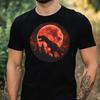 Unisexs TShirt TRex Red Moon Motif Cotton Size XS To XL